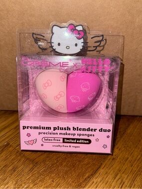 Creme Shop x Hello Kitty Plush Blender Duo - Pink Heart Sponges